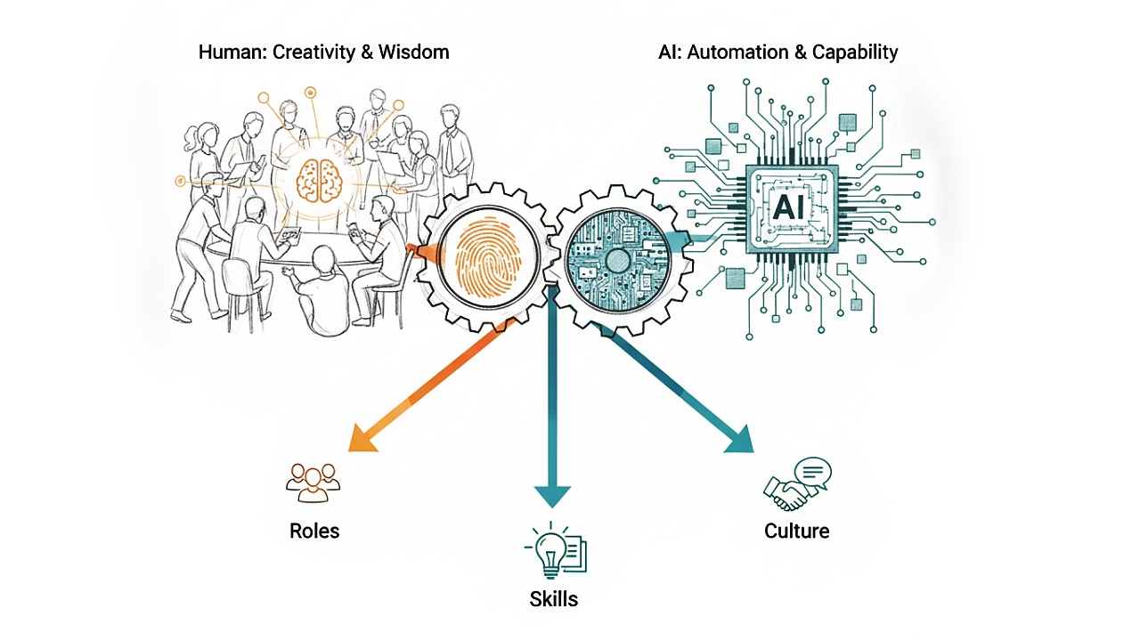Human + AI: Redefining Roles, Skills, and Culture in the Next Decade
